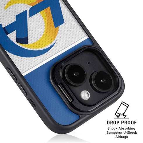 NFL Los Angeles Rams Zone Block iPhone 14 Plus Kickstand Case