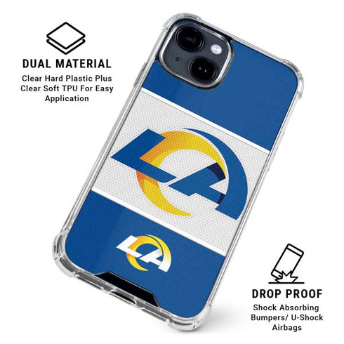 NFL Los Angeles Rams Zone Block iPhone 15 Clear Case
