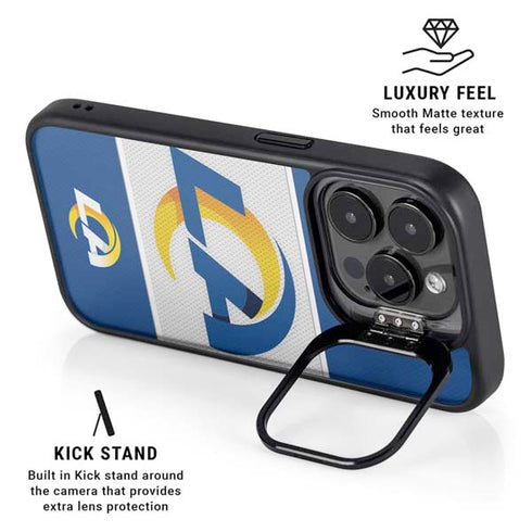 NFL Los Angeles Rams Zone Block iPhone 15 Pro Max Kickstand Case