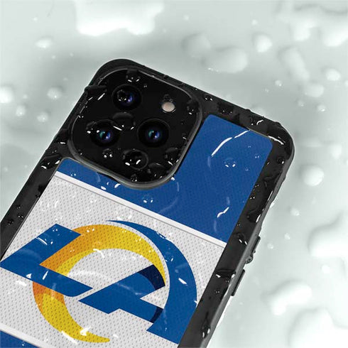 NFL Los Angeles Rams Zone Block iPhone 15 Pro Waterproof Case