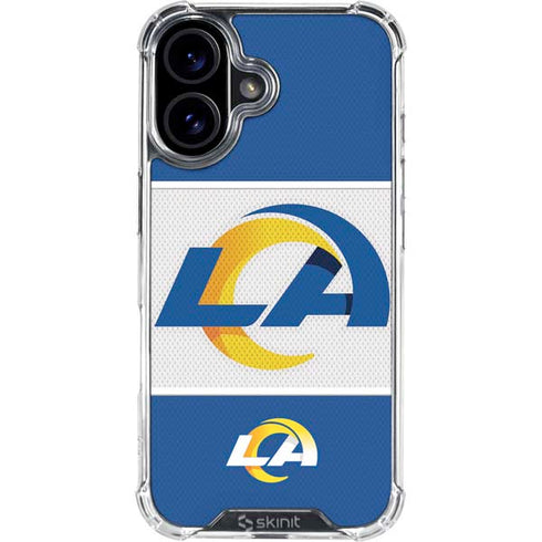 NFL Los Angeles Rams Zone Block iPhone 16 Plus Clear Case