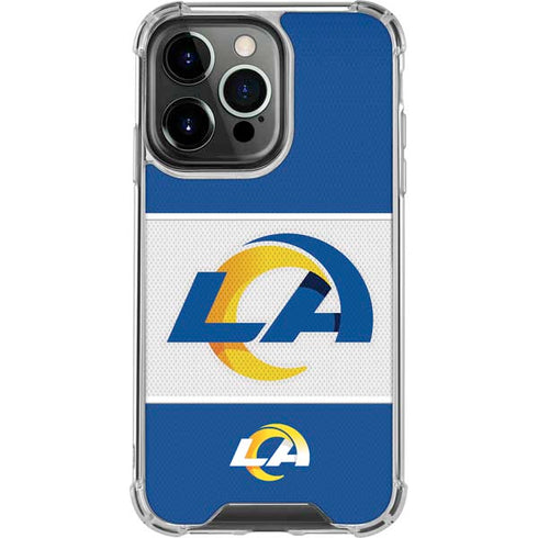 NFL Los Angeles Rams Zone Block iPhone 16 Pro Clear Case