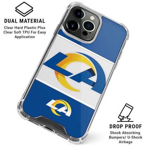 NFL Los Angeles Rams Zone Block iPhone 16 Pro Clear Case