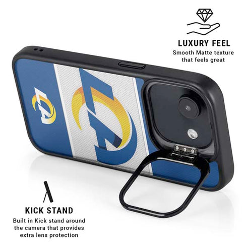 NFL Los Angeles Rams Zone Block iPhone 16e Kickstand Case