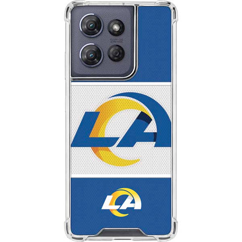 NFL Los Angeles Rams Zone Block Moto G 5G (2025) Clear Case