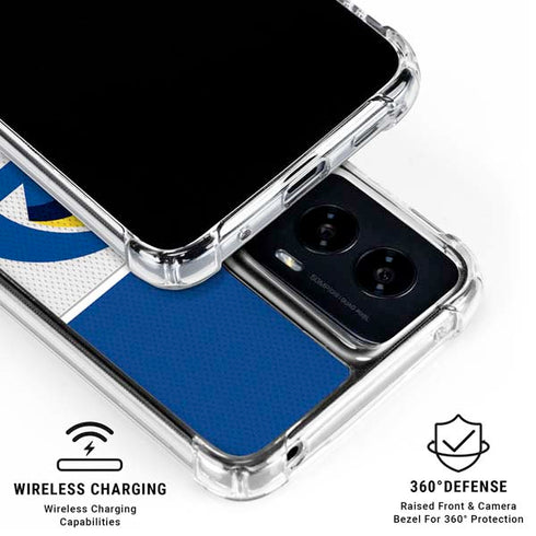 NFL Los Angeles Rams Zone Block Moto G Power 5G (2024) Clear Case
