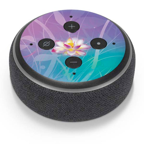 Lotus Floral Pattern Amazon Echo Dot Skin