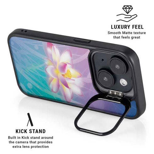 Lotus iPhone 15 Kickstand Case