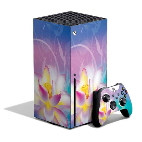 Lotus Floral Pattern Xbox Series X Bundle Skin