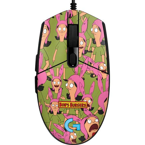 Bobs Burgers Louise Belcher G203 Prodigy RGB Wired Gaming Mouse Skin