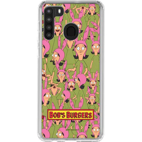 Bobs Burgers Louise Belcher Galaxy A21 Clear Case