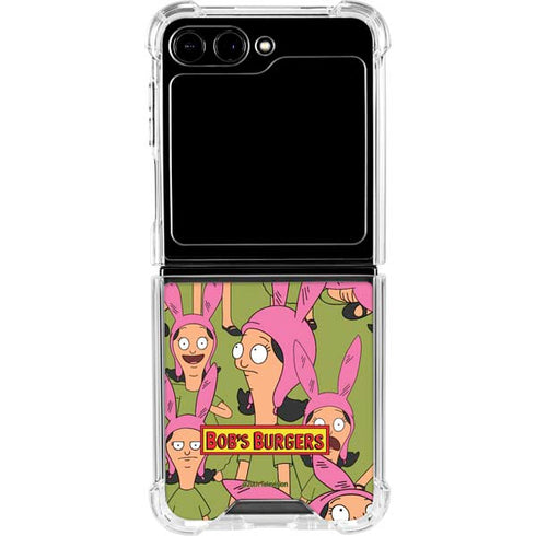 Bobs Burgers Louise Belcher Galaxy Z Flip6 Clear Case
