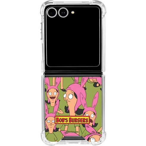 Bobs Burgers Louise Belcher Galaxy Z Flip7 Clear Case