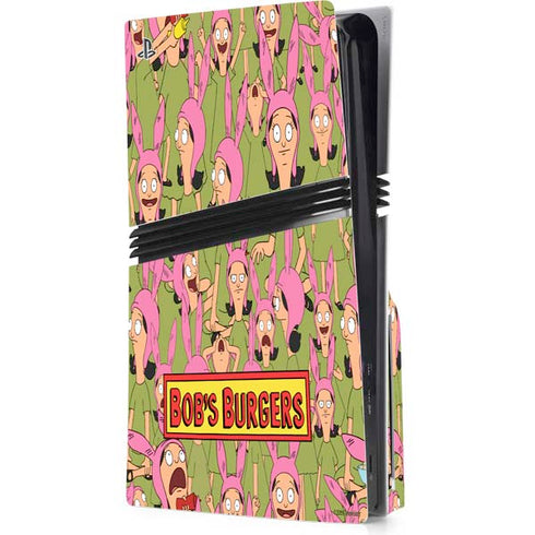 Bobs Burgers Louise Belcher PS5 Pro Disk Console Skin