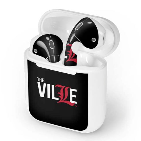 University of Louisville Black Background Apple AirPods Skin