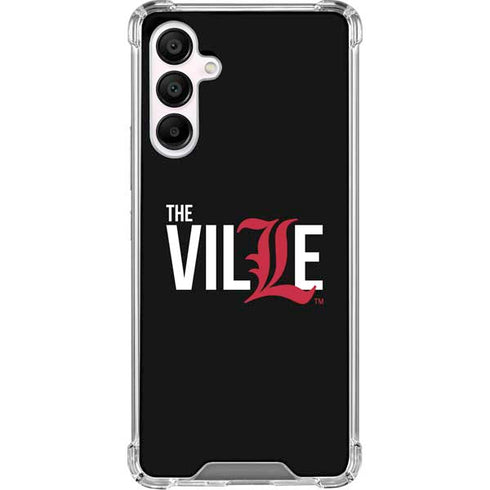 University of Louisville Black Background Galaxy A16 5G Clear Case