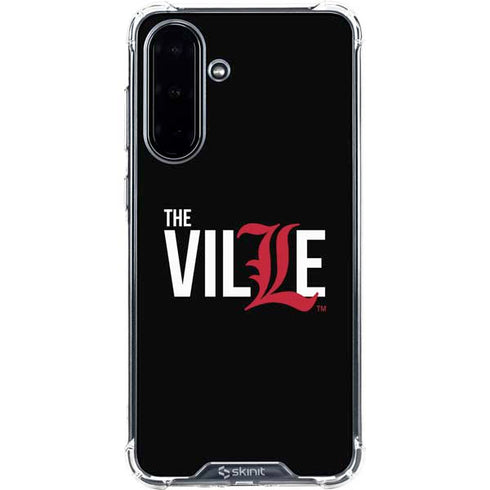 University of Louisville Black Background Galaxy A36 5G Clear Case