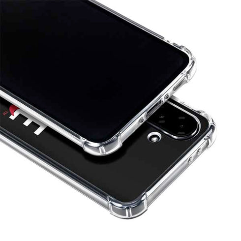 University of Louisville Black Background Galaxy A36 5G Clear Case