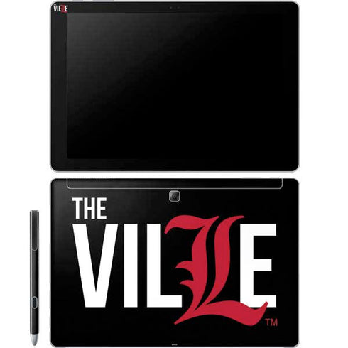 University of Louisville Black Background Galaxy Book 12in Skin