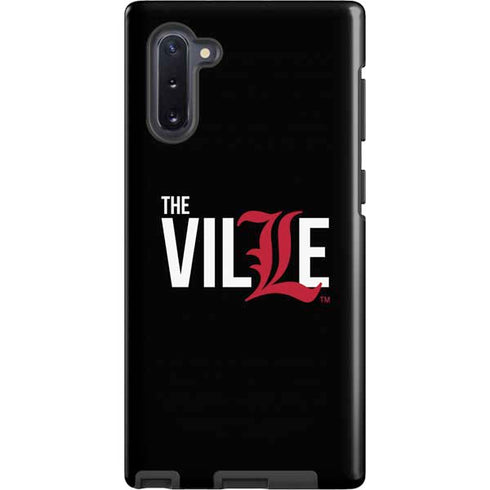 University of Louisville Black Background Galaxy Cases