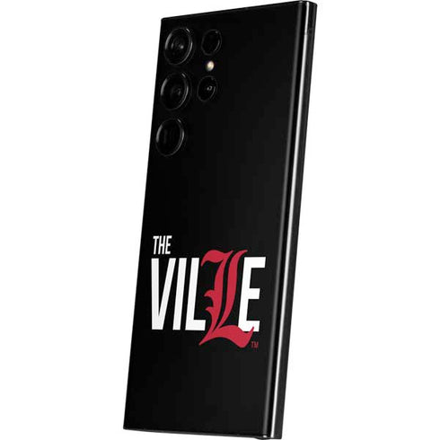 University of Louisville Black Background Galaxy Skins