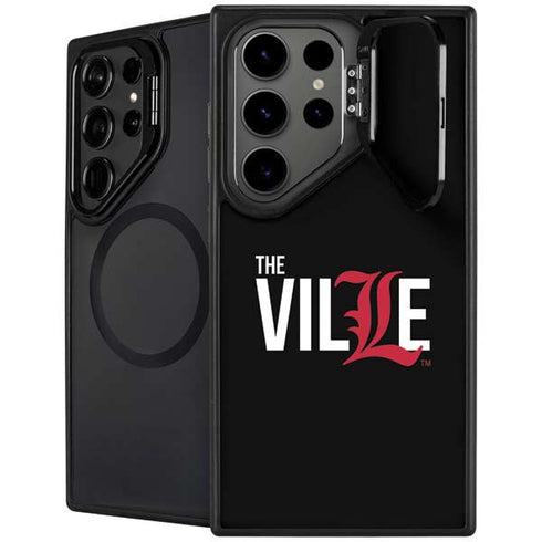 University of Louisville Black Background Galaxy Cases