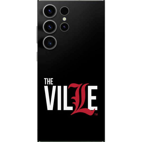 University of Louisville Black Background Galaxy S25 Ultra Skin