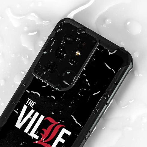 University of Louisville Black Background Galaxy S24 Ultra Waterproof Case
