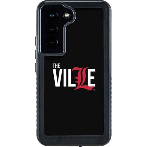 University of Louisville Black Background Galaxy S24 Waterproof Case