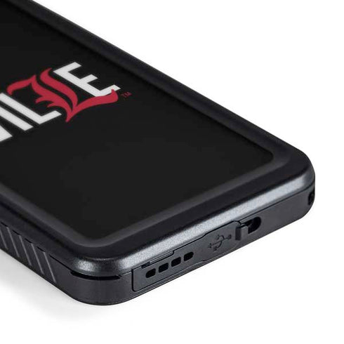 University of Louisville Black Background Galaxy S24 Waterproof Case