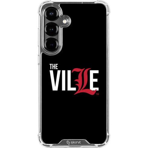 University of Louisville Black Background Galaxy S26 Plus Clear Case