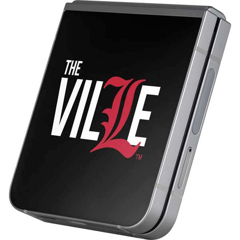 University of Louisville Black Background Galaxy Z Flip6 Skin