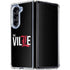 University of Louisville Black Background Galaxy Z Fold5 5G Clear Case