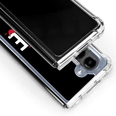 University of Louisville Black Background Galaxy Z Fold5 5G Clear Case