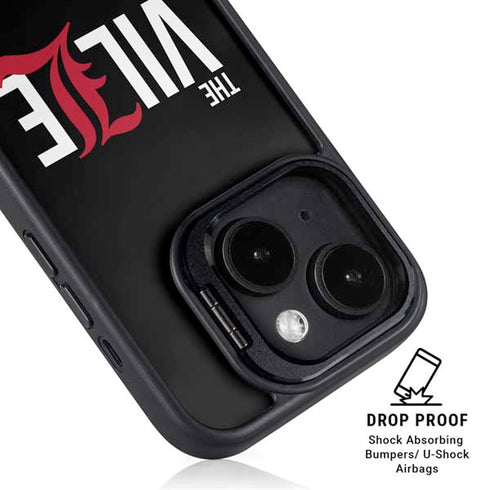 University of Louisville Black Background iPhone 15 Kickstand Case