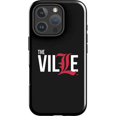 University of Louisville Black Background iPhone 16 Pro Impact Case
