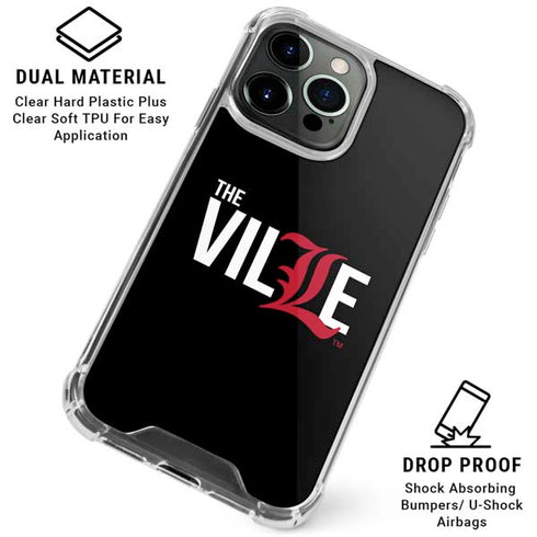 University of Louisville Black Background iPhone 16 Pro Max Clear Case