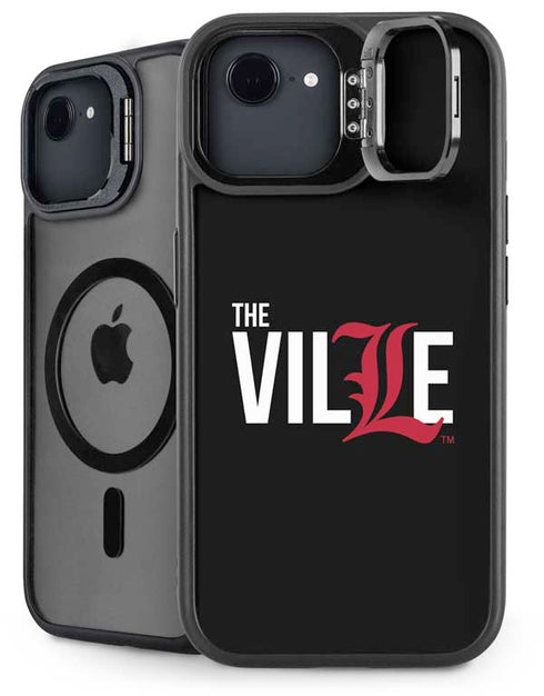University of Louisville Black Background iPhone 16e Kickstand Case