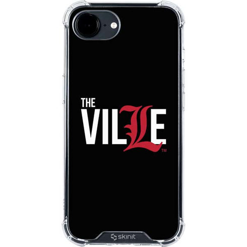 University of Louisville Black Background iPhone 16e Clear Case