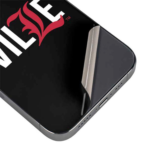 University of Louisville Black Background iPhone 16e Skin