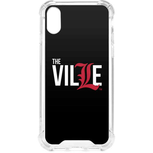 University of Louisville Black Background iPhone XS Clear Case