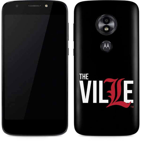 University of Louisville Black Background Moto E5 Play Skin