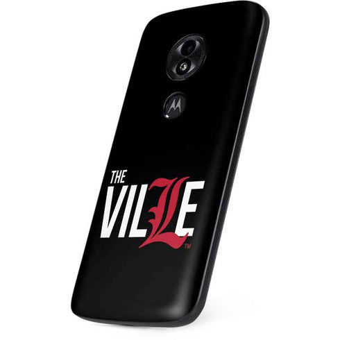 University of Louisville Black Background Moto E5 Play Skin