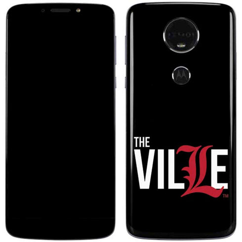 University of Louisville Black Background Moto E5 Plus Skin
