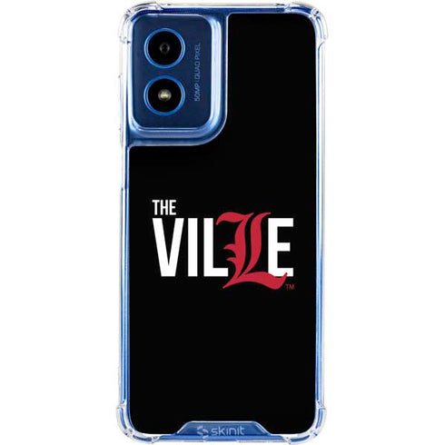 University of Louisville Black Background Moto G 5G (2024) Clear Case