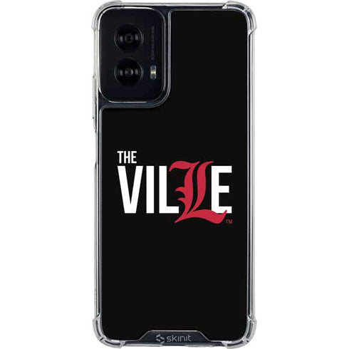 University of Louisville Black Background Moto G Power 5G (2024) Clear Case