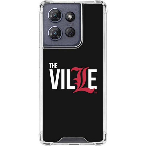 University of Louisville Black Background Moto G Power 5G (2025) Clear Case