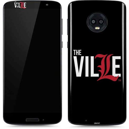 University of Louisville Black Background Moto G6 Skin