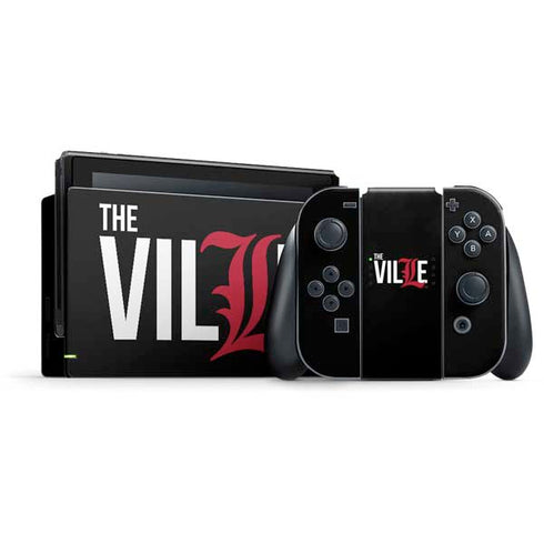 University of Louisville Black Background Nintendo Skins