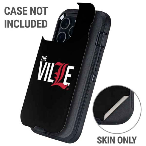 University of Louisville Black Background Otterbox Defender iPhone Skin